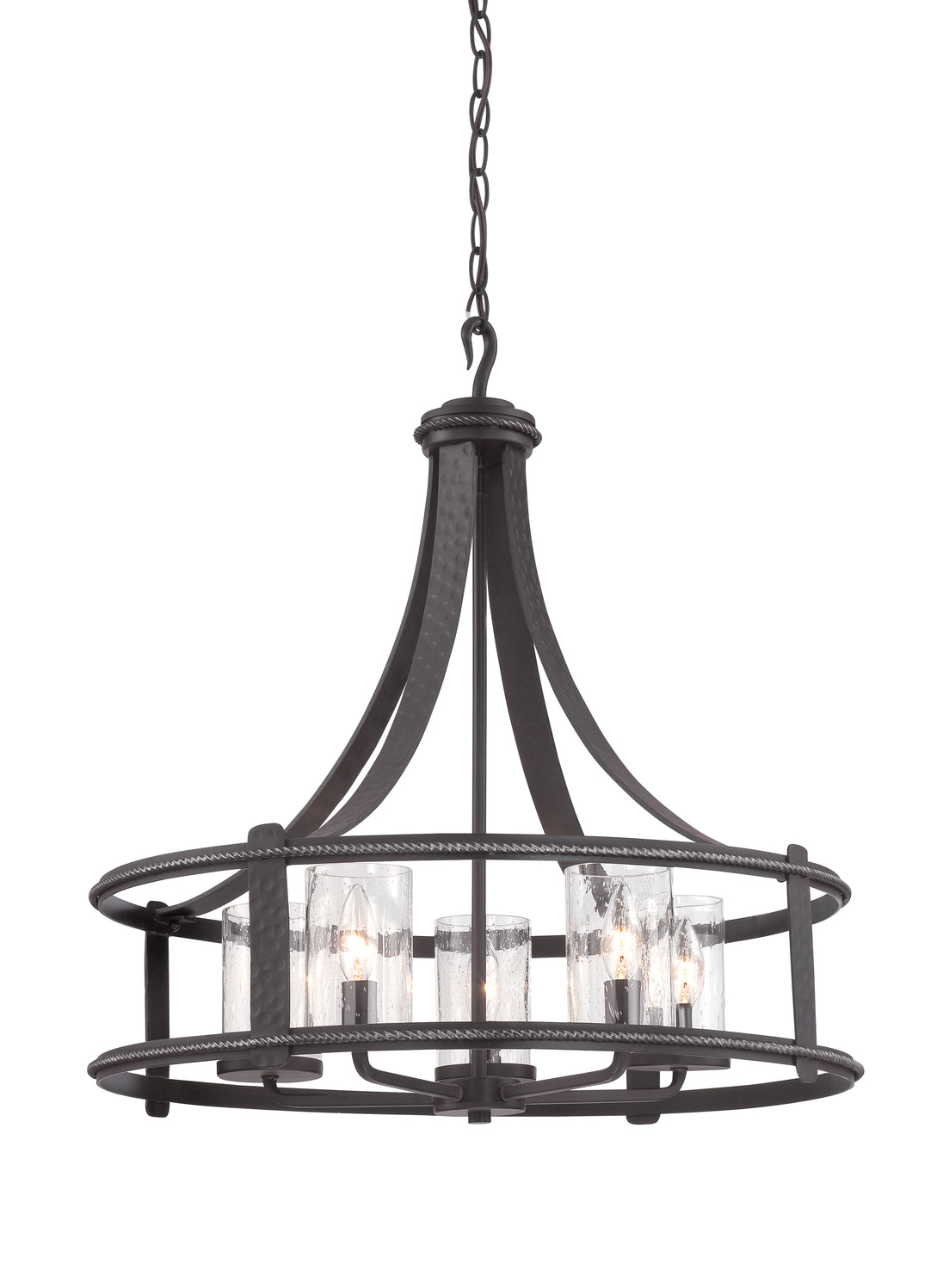 Designers Fountain - 87585-APW - Five Light Chandelier - Palencia - Artisan Pardo Wash