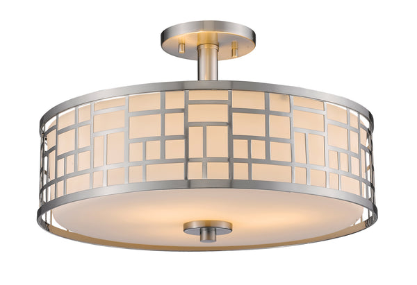 Z-Lite - 330-SF16-BN - Three Light Semi Flush Mount - Elea - Brushed Nickel