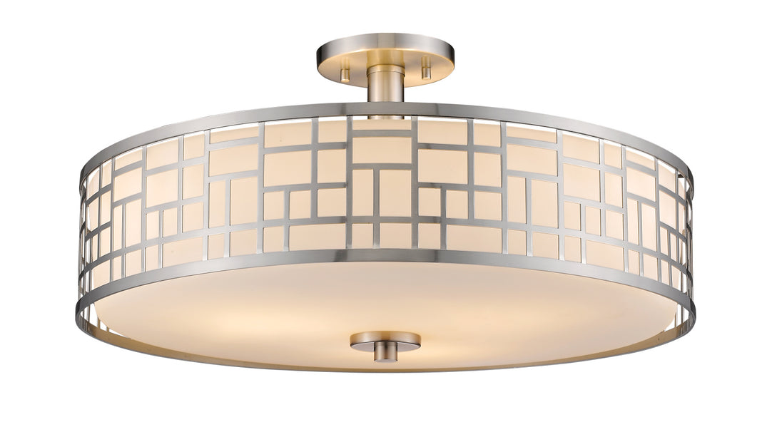 Z-Lite - 330-SF20-BN - Three Light Semi Flush Mount - Elea - Brushed Nickel