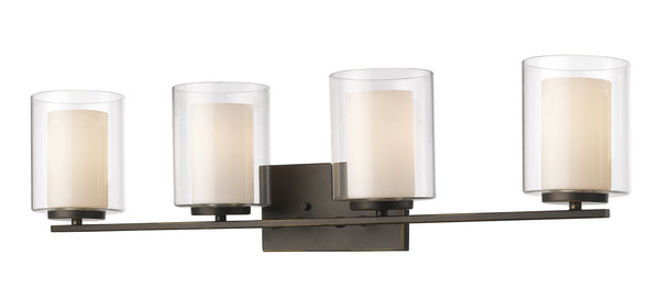 Z-Lite - 426-4V-OB - Four Light Vanity - Willow - Olde Bronze