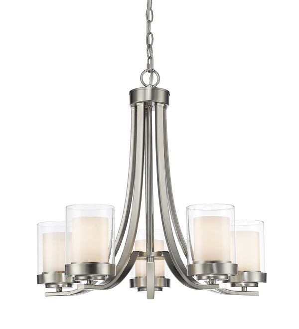 Z-Lite - 426-5-BN - Five Light Chandelier - Willow - Brushed Nickel