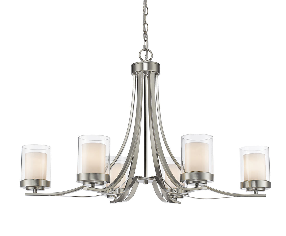 Z-Lite - 426-6-BN - Six Light Chandelier - Willow - Brushed Nickel