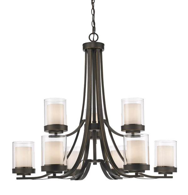 Z-Lite - 426-9-OB - Nine Light Chandelier - Willow - Olde Bronze