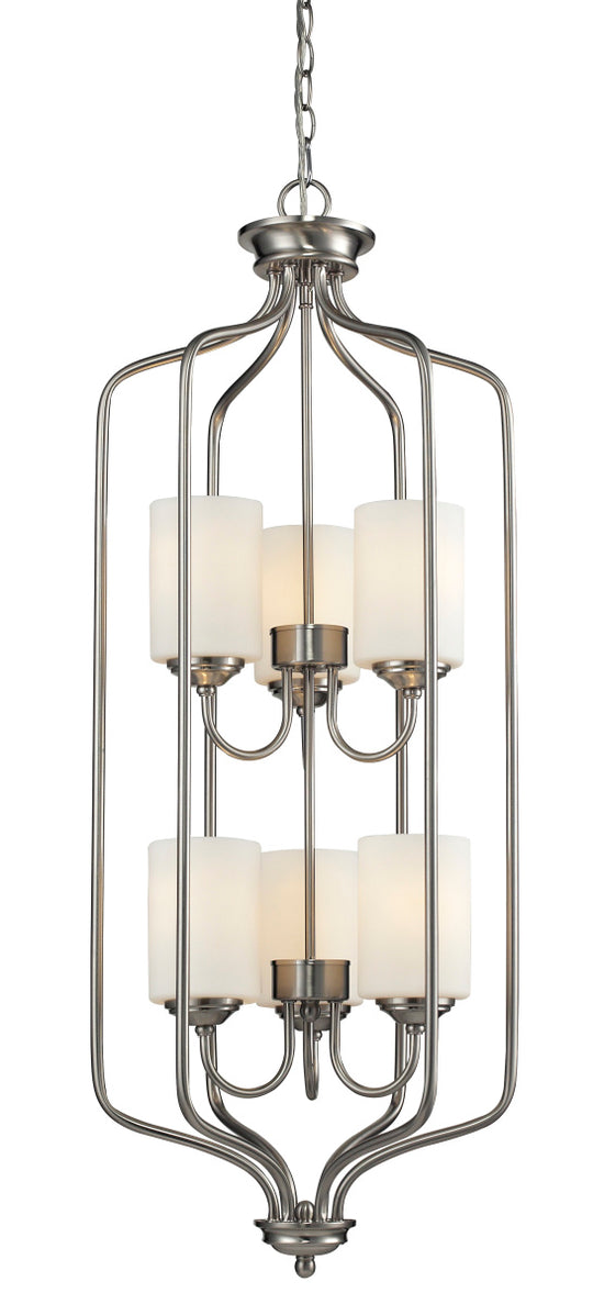 Z-Lite - 434-40-BN - Six Light Chandelier - Cardinal - Brushed Nickel