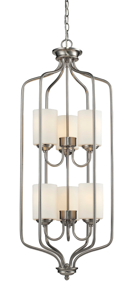 Z-Lite - 434-40-BN - Six Light Chandelier - Cardinal - Brushed Nickel