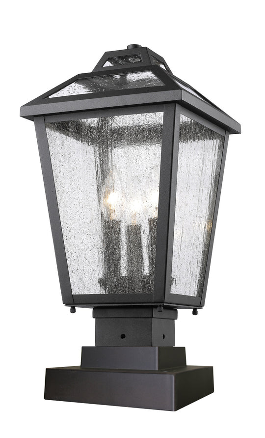 Z-Lite - 539PHMS-SQPM-BK - Three Light Outdoor Pier Mount - Bayland - Black