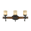 Golden - 1821-BA3 BI - Three Light Bath Vanity - Madera BI - Black Iron