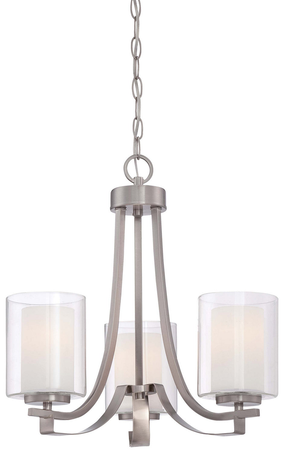 Minka-Lavery - 4103-84 - Three Light Chandelier - Parsons Studio - Brushed Nickel