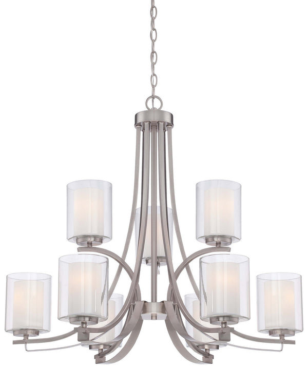 Minka-Lavery - 4109-84 - Nine Light Chandelier - Parsons Studio - Brushed Nickel