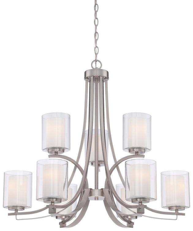 Minka-Lavery - 4109-84 - Nine Light Chandelier - Parsons Studio - Brushed Nickel