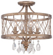 Minka-Lavery - 4403-581 - Four Light Mini Chandelier (Convertible To Semi Flush) - West Liberty - Olympus Gold