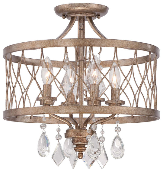 Minka-Lavery - 4403-581 - Four Light Mini Chandelier (Convertible To Semi Flush) - West Liberty - Olympus Gold