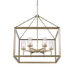 Golden - 2073-6 WG-CLR - Six Light Chandelier - Smyth WG - White Gold