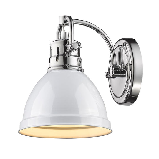 Golden - 3602-BA1 CH-WH - One Light Bath Vanity - Duncan CH - Chrome