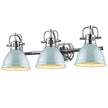 Golden - 3602-BA3 CH-SF - Three Light Bath Vanity - Duncan CH - Chrome