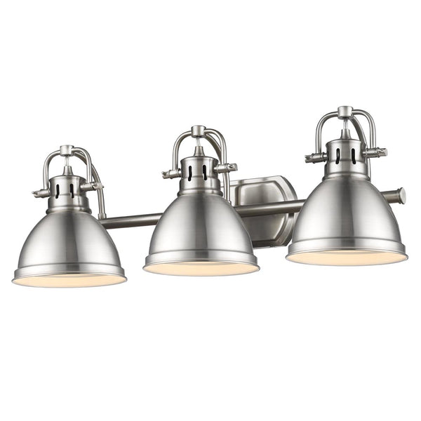 Golden - 3602-BA3 PW-PW - Three Light Bath Vanity - Duncan PW - Pewter