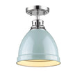 Golden - 3602-FM CH-SF - One Light Flush Mount - Duncan CH - Chrome