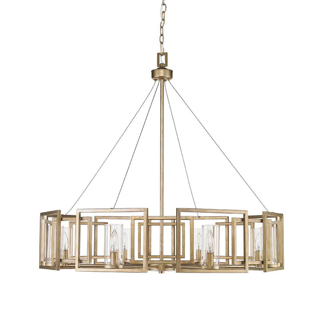 Golden - 6068-8 WG - Eight Light Chandelier - Marco WG - White Gold
