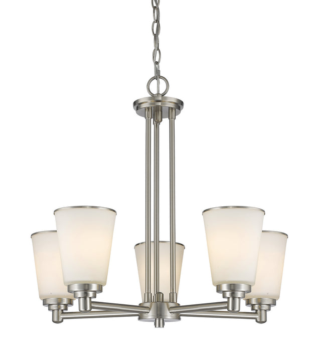 Z-Lite - 432-5BN - Five Light Chandelier - Jarra - Brushed Nickel