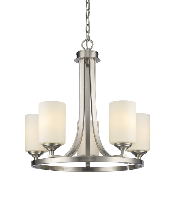 Z-Lite - 435-5BN - Five Light Chandelier - Bordeaux - Brushed Nickel