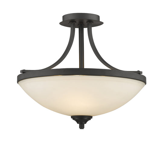 Z-Lite - 435SF-BRZ - Three Light Semi Flush Mount - Bordeaux - Bronze