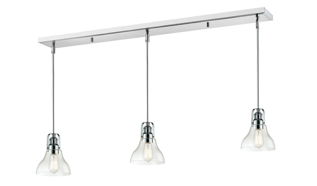 Z-Lite - 321-8MP-3CH - Three Light Linear Chandelier - Forge - Chrome