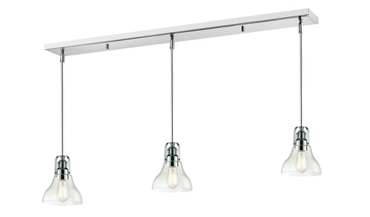 Z-Lite - 321-8MP-3CH - Three Light Linear Chandelier - Forge - Chrome