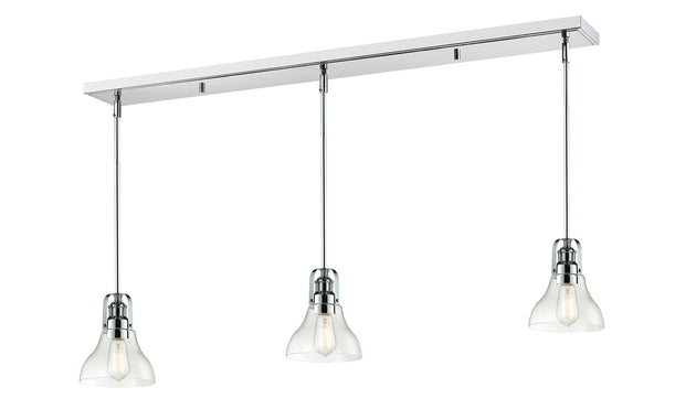 Z-Lite - 321-8MP-3CH - Three Light Linear Chandelier - Forge - Chrome