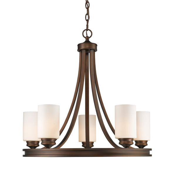 Golden - 1051-5 SBZ-OP - Five Light Chandelier - Hidalgo OP - Sovereign Bronze