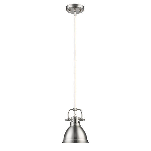 Golden - 3604-M1L PW-PW - One Light Mini Pendant - Duncan PW - Pewter