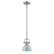 Golden - 3604-M1L PW-SF - One Light Mini Pendant - Duncan PW - Pewter