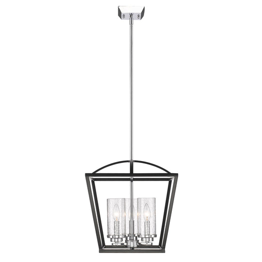 Golden - 4309-3P BLK-SD - Three Light Pendant - Mercer - Matte Black