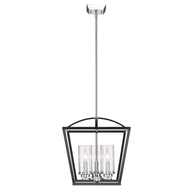 Golden - 4309-3P BLK-SD - Three Light Pendant - Mercer - Matte Black