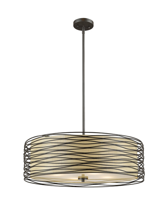 Z-Lite - 2009-24BRZ - Four Light Pendant - Zinnia - Bronze