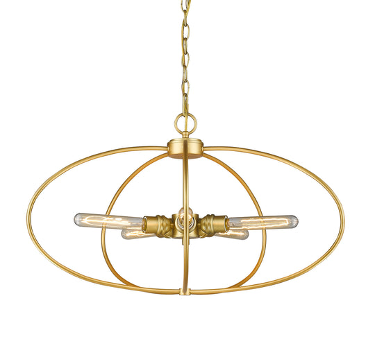 Z-Lite - 3000P-SG - Five Light Chandelier - Persis - Satin Gold