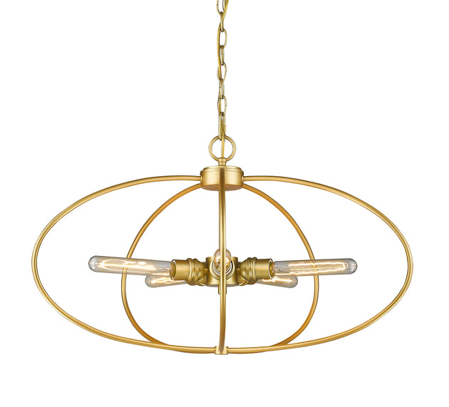Z-Lite - 3000P-SG - Five Light Chandelier - Persis - Satin Gold