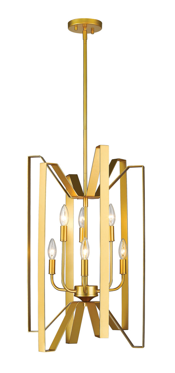 Z-Lite - 4000-6PMG - Six Light Chandelier - Marsala - Polished Metallic Gold