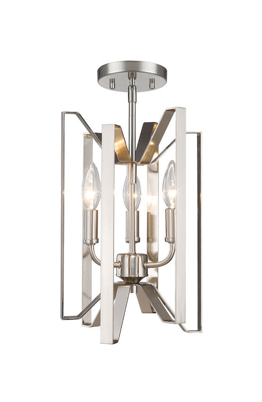Z-Lite - 4000SF-BN - Three Light Semi Flush Mount - Marsala - Brushed Nickel