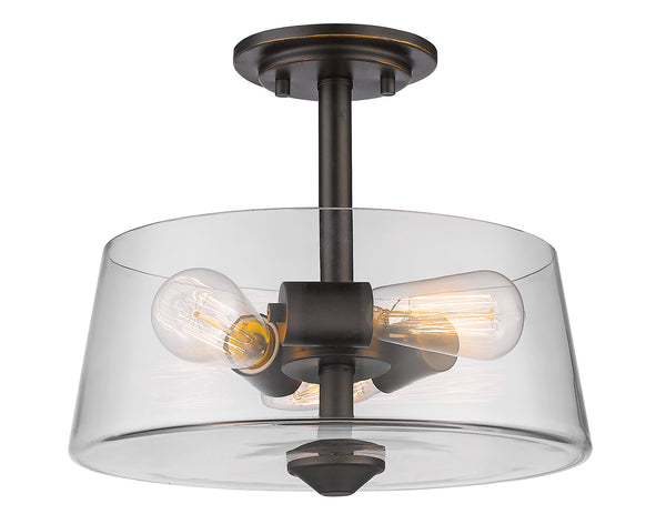 Z-Lite - 428SF3-OB - Three Light Semi Flush Mount - Annora - Olde Bronze