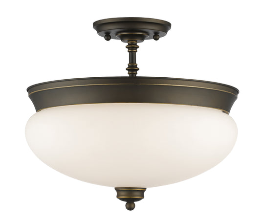 Z-Lite - 721SF-OB - Three Light Semi Flush Mount - Amon - Olde Bronze