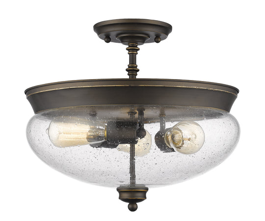 Z-Lite - 722SF-OB - Three Light Semi Flush Mount - Amon - Olde Bronze