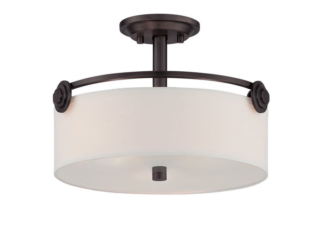 Designers Fountain - 87111-OEB - Three Light Semi-Flush Mount - Gramercy Park - Old English Bronze