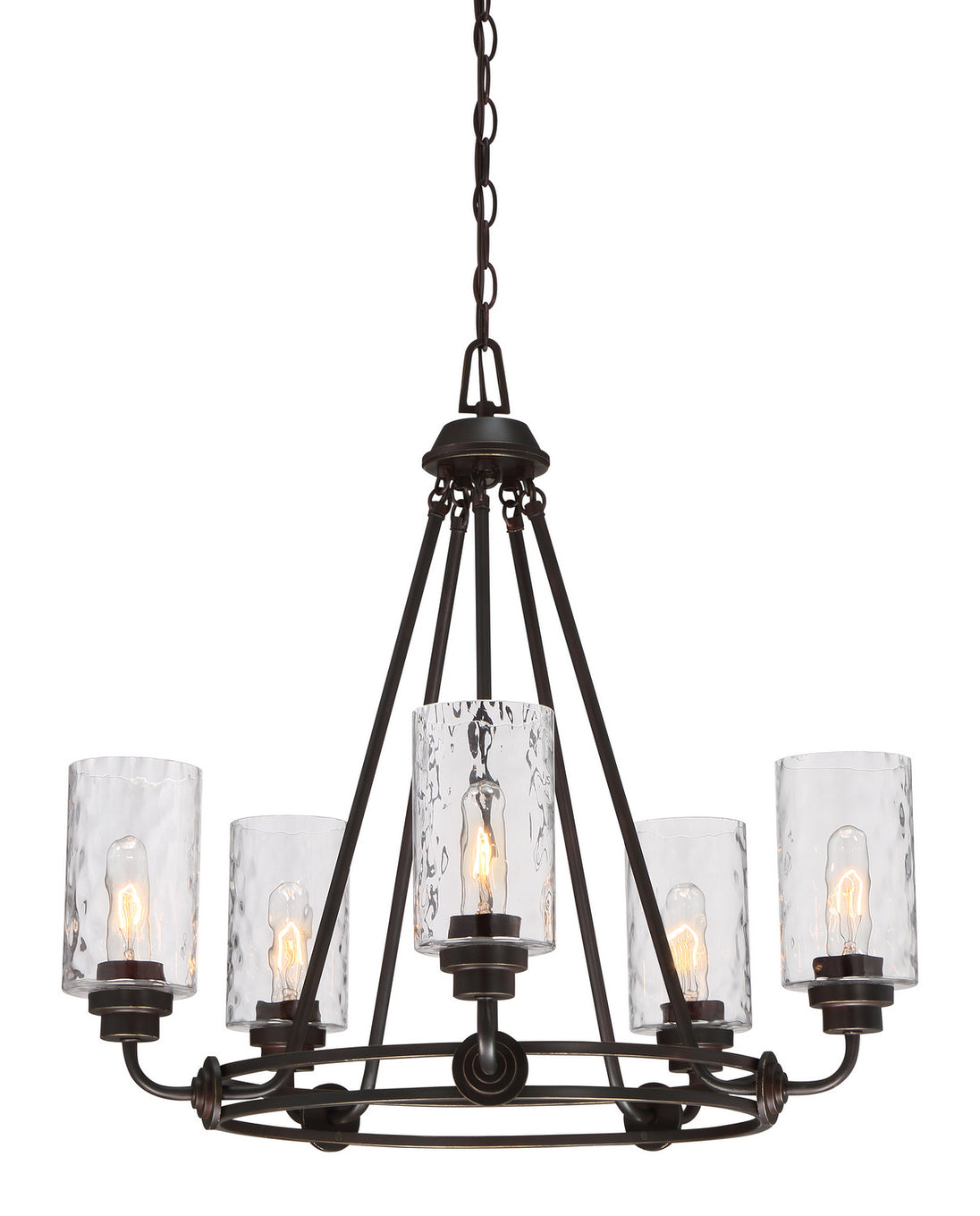 Designers Fountain - 87185-OEB - Five Light Chandelier - Gramercy Park - Old English Bronze