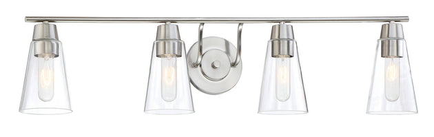 Designers Fountain - 87804-SP - Four Light Bath Bar - Echo - Satin Platinum