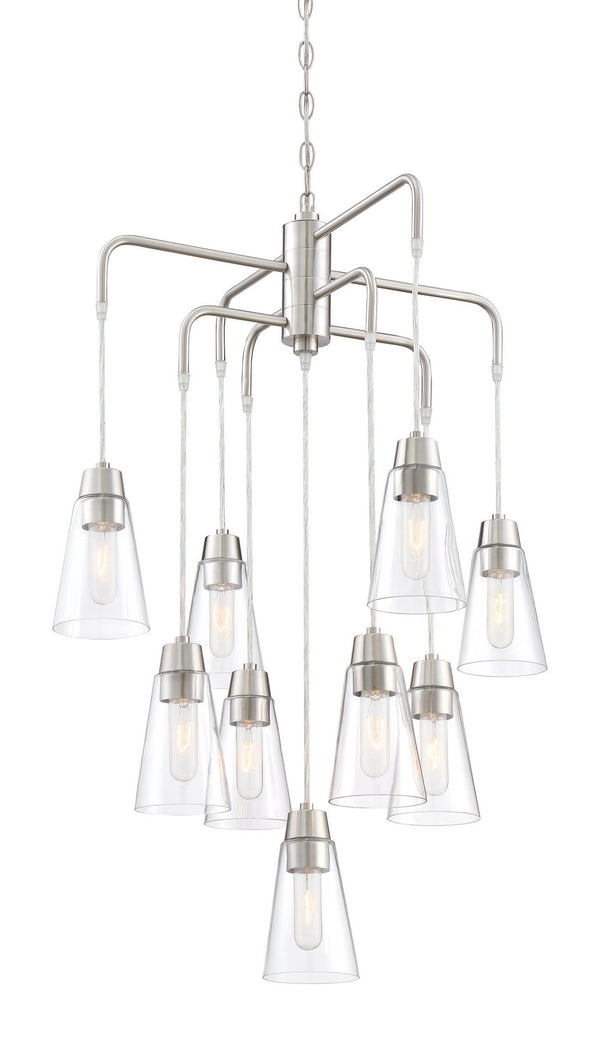 Designers Fountain - 87889-SP - Nine Light Chandelier - Echo - Satin Platinum