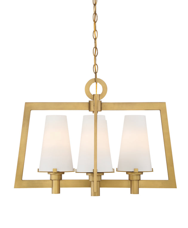 Designers Fountain - 87984-VTG - Four Light Chandelier - Hyde Park - Vintage Gold