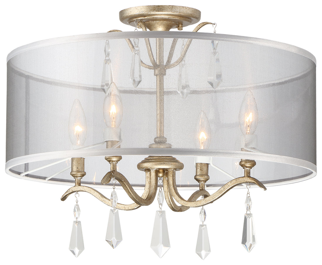 Minka-Lavery - 4443-582 - Four Light Semi Flush Mount - Laurel Estate - Brio Gold