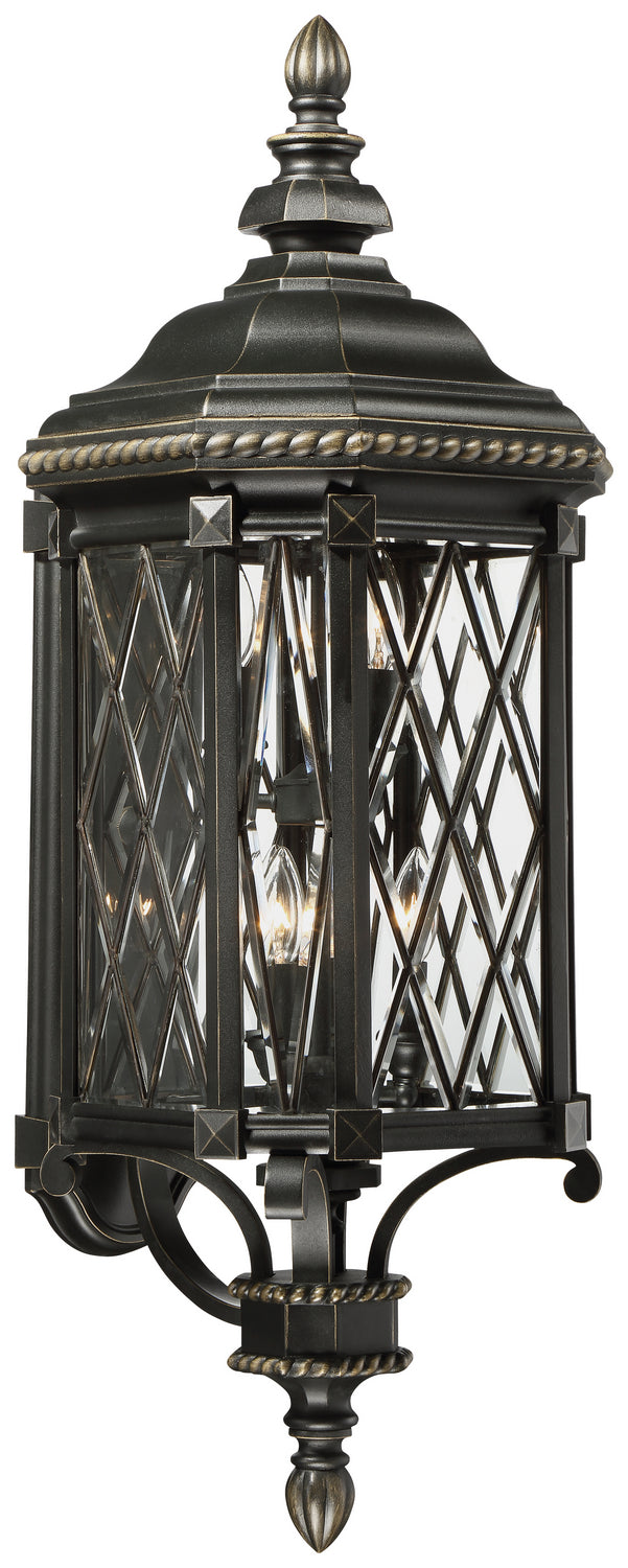 Minka-Lavery - 9323-585 - Six Light Outdoor Wall Mount - Bexley Manor - Coal W/Gold Highlights