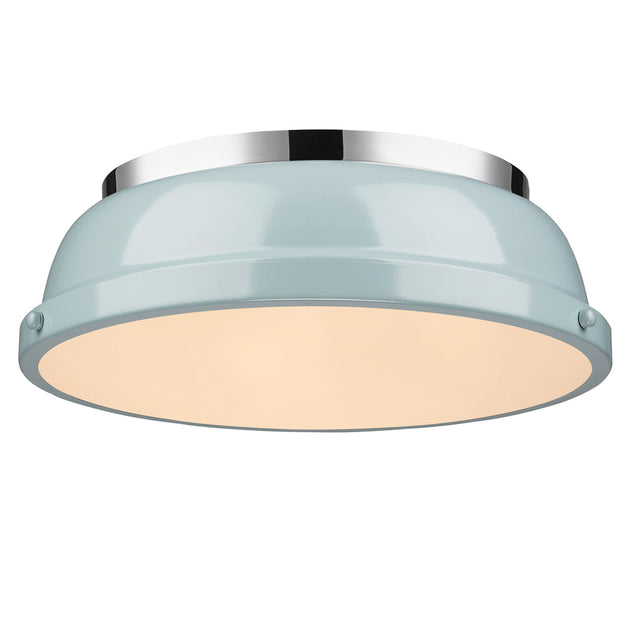 Golden - 3602-14 CH-SF - Two Light Flush Mount - Duncan CH - Chrome