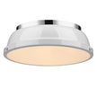 Golden - 3602-14 CH-WH - Two Light Flush Mount - Duncan CH - Chrome